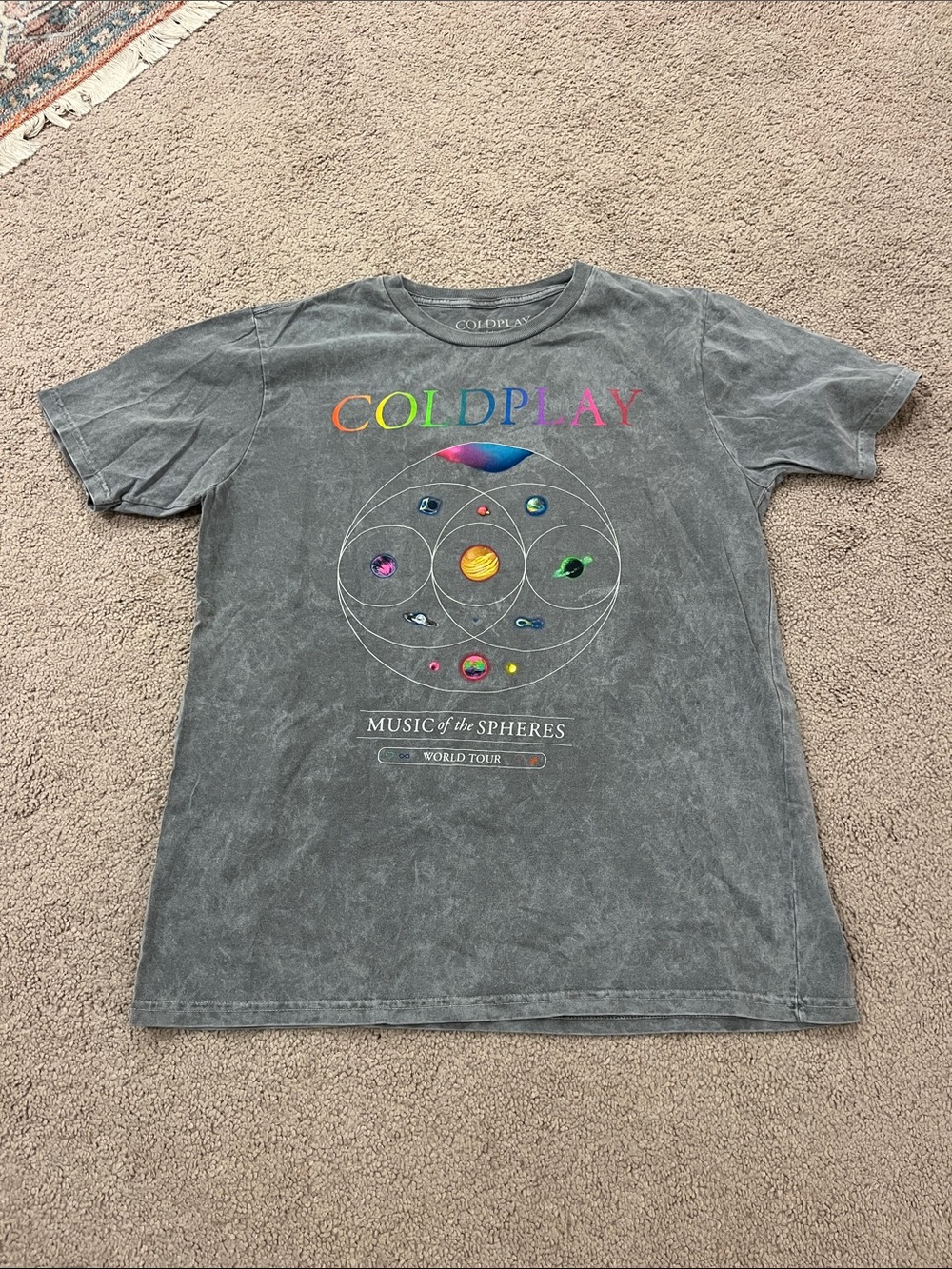 Coldplay 'Music of the Spheres' Gray Graphic Tee - Picture 1 of 5